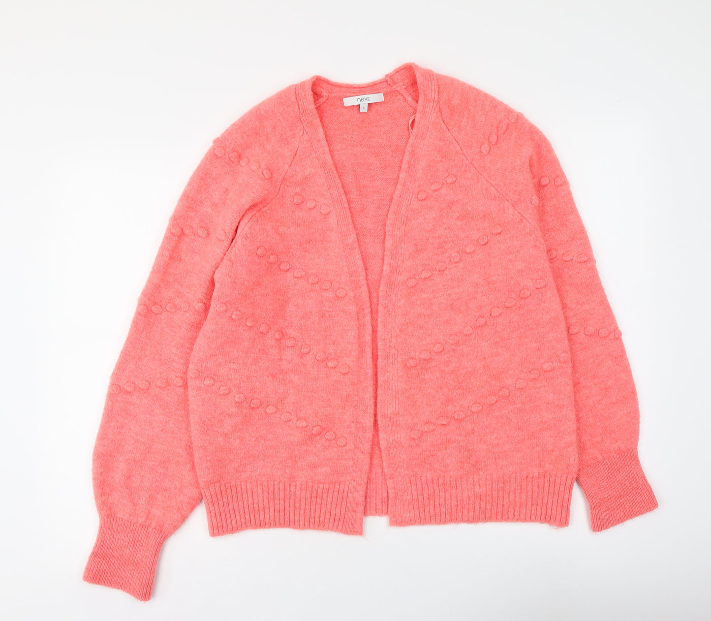 NEXT Womens Pink V-Neck Acrylic Cardigan Jumper Size S