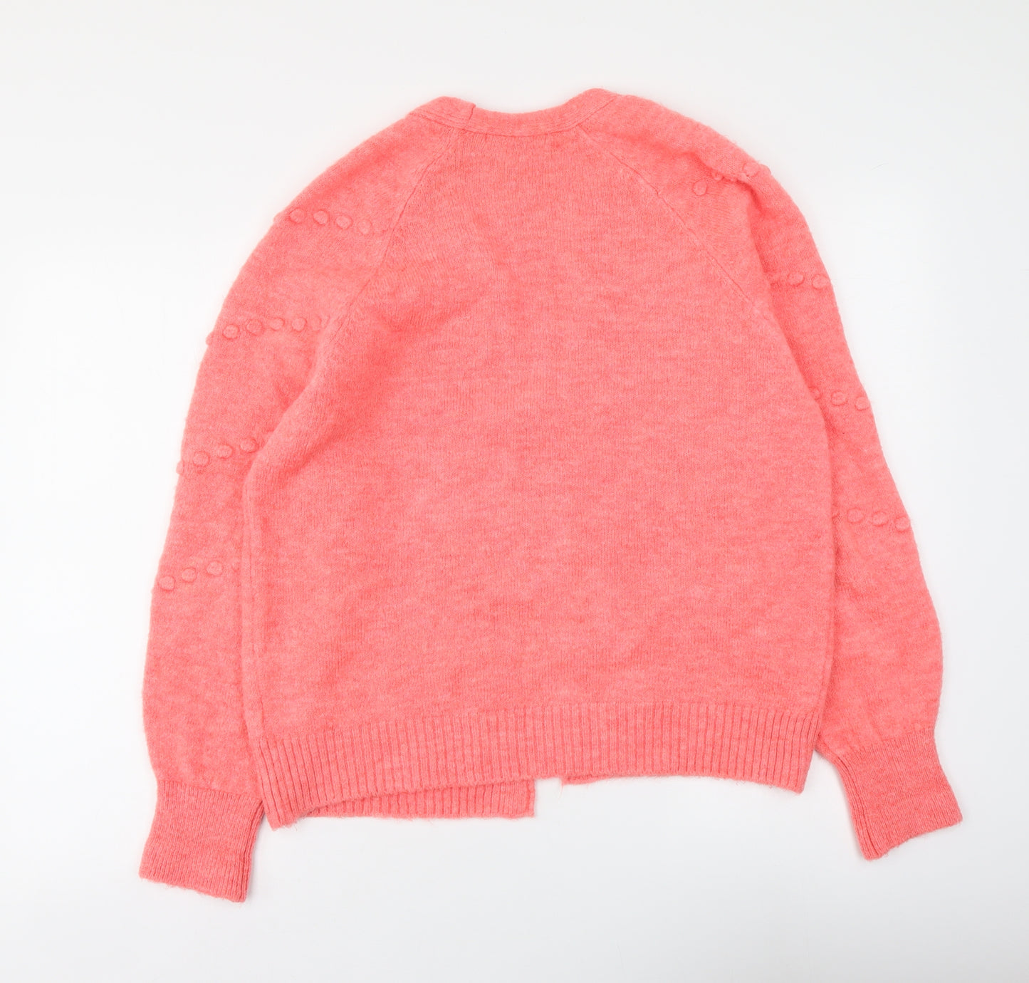 NEXT Womens Pink V-Neck Acrylic Cardigan Jumper Size S