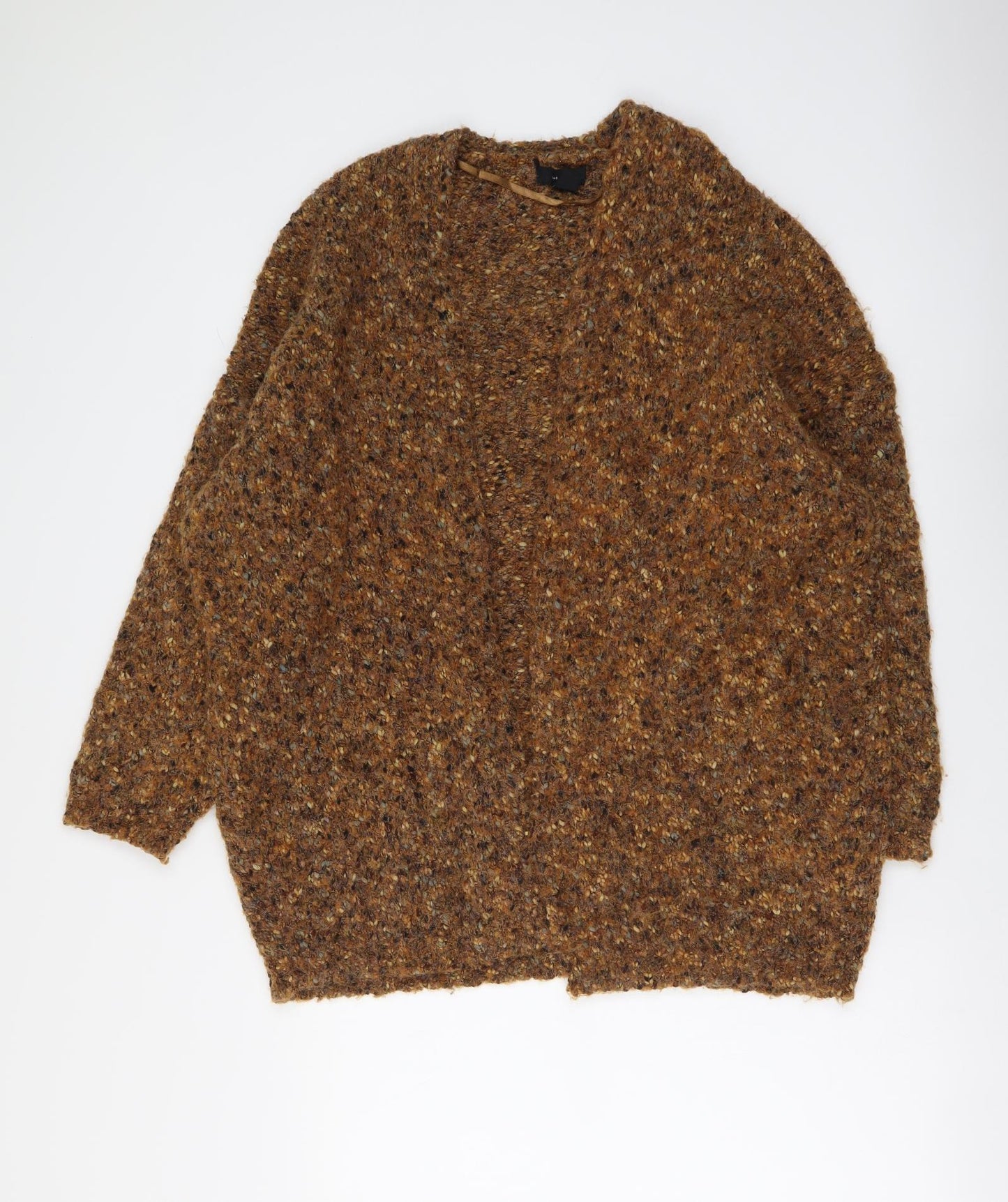 Atmosphere Womens Brown V-Neck Acrylic Cardigan Jumper Size L