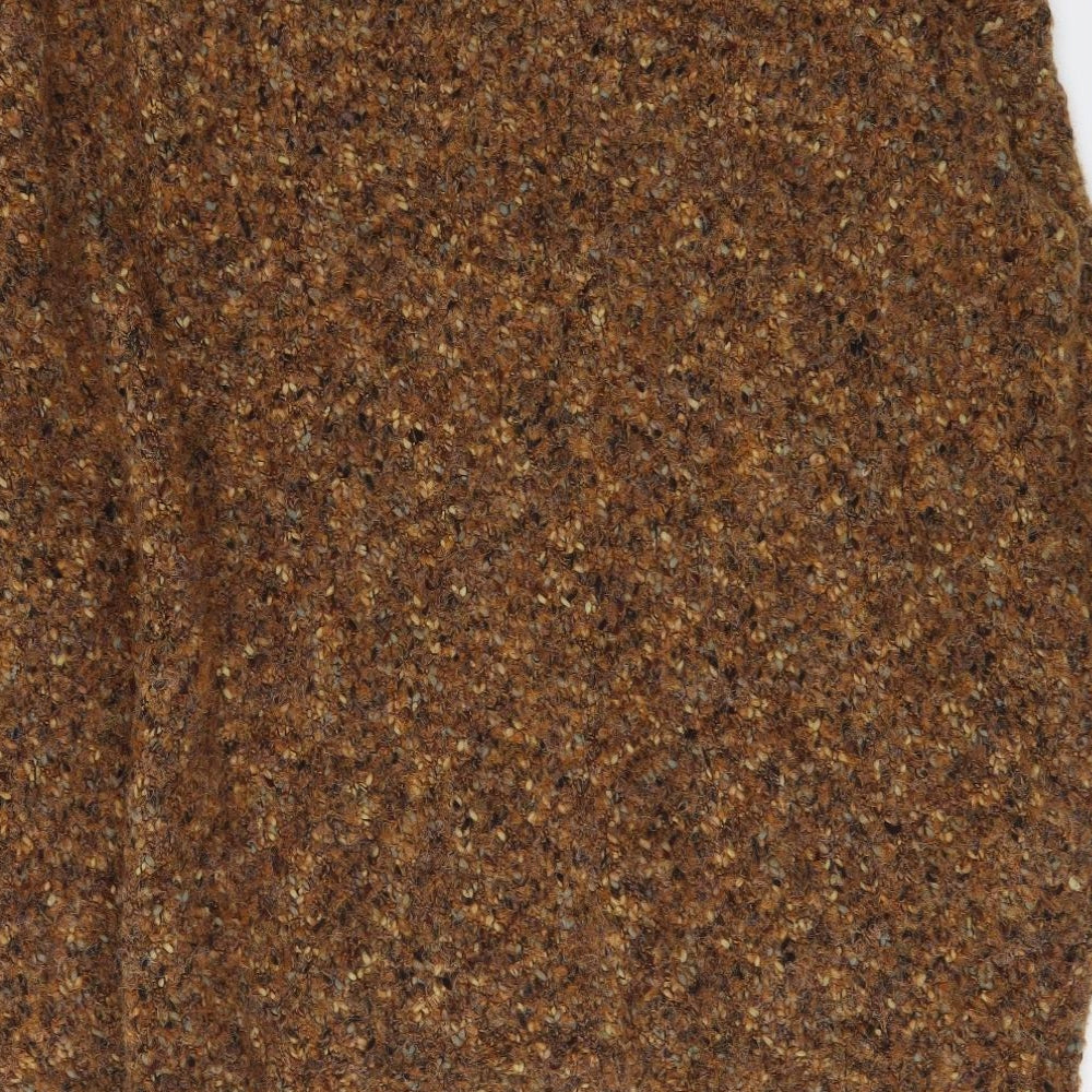 Atmosphere Womens Brown V-Neck Acrylic Cardigan Jumper Size L