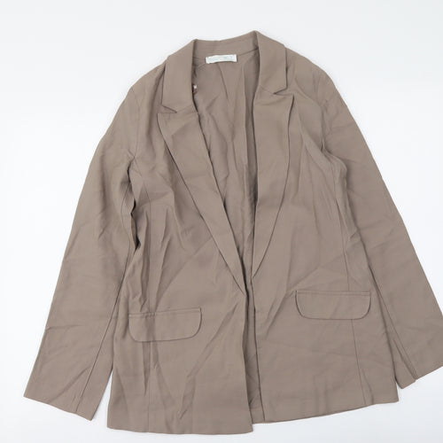 Primark Womens Beige Gilet Blazer Size S Tie