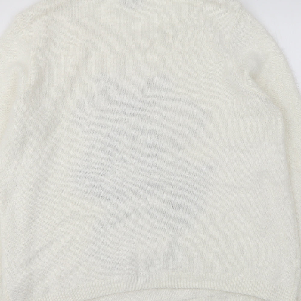 George Womens Ivory Round Neck Acrylic Pullover Jumper Size 16 - Minnie Mouse