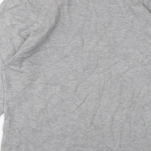 Anna Rose Womens Grey Round Neck Viscose Pullover Jumper Size L