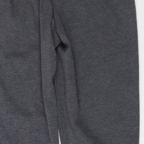 Bonmarché Womens Grey Polyester Cropped Trousers Size 14 L25 in Regular Drawstring