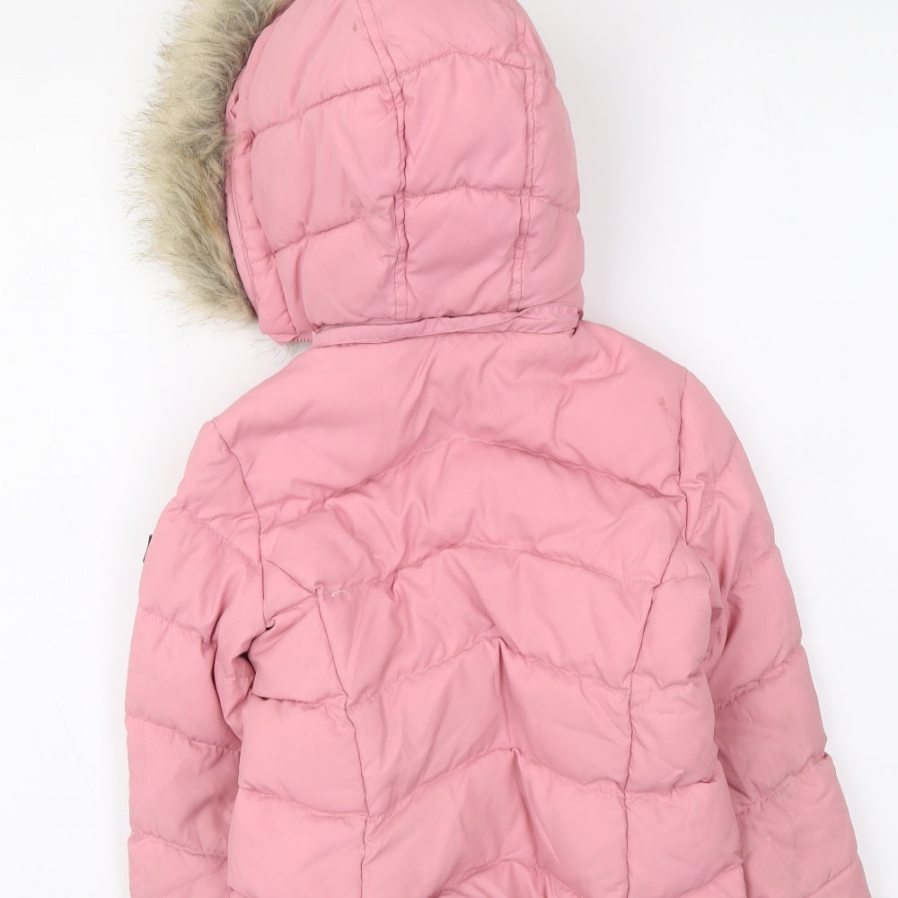 Tommy Hilfiger Girls Pink Jacket Coat Size 4 Years Zip