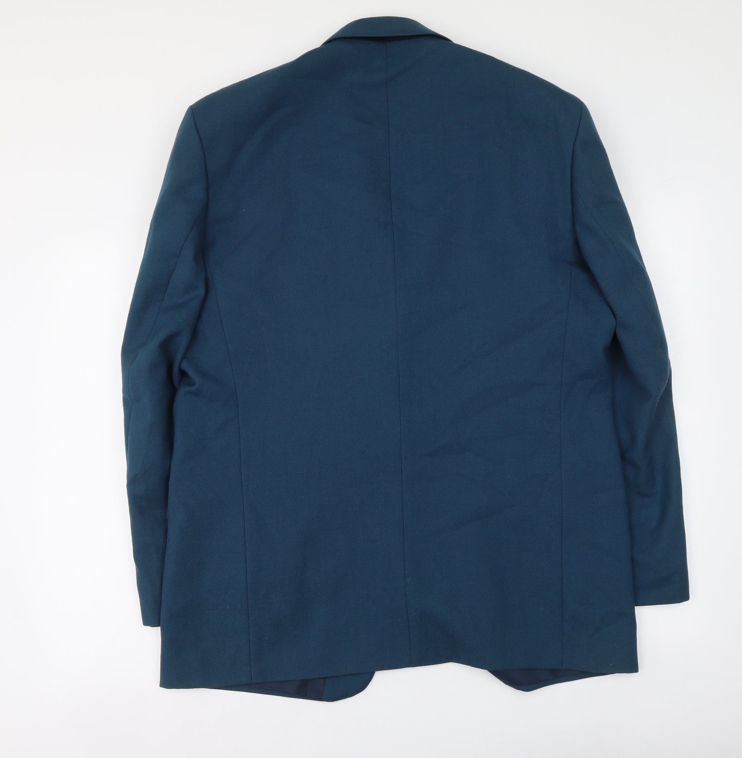 Essential Mens Blue Polyester Jacket Suit Jacket Size L