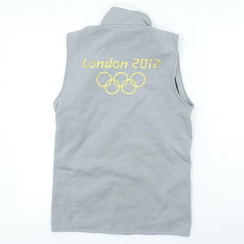 adidas Mens Grey Gilet Jacket Size XS Zip - Olympics