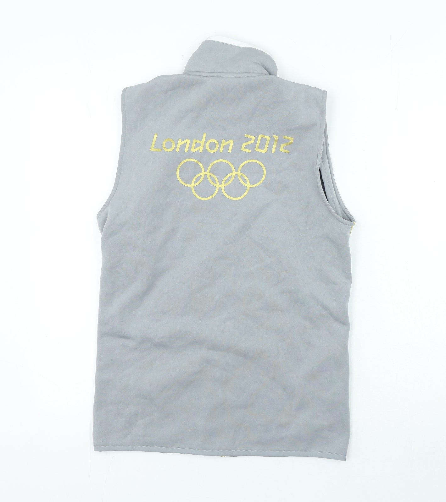 adidas Mens Grey Gilet Jacket Size XS Zip - Olympics