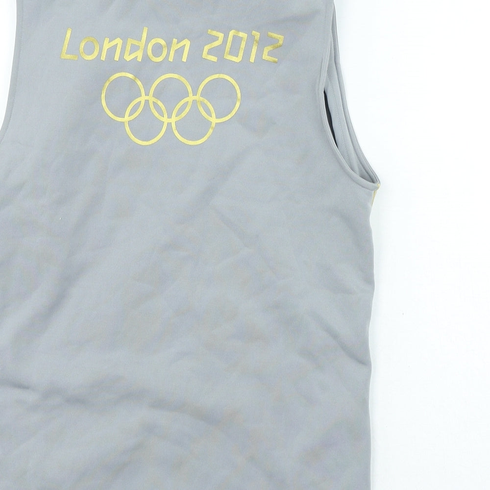 adidas Mens Grey Gilet Jacket Size XS Zip - Olympics