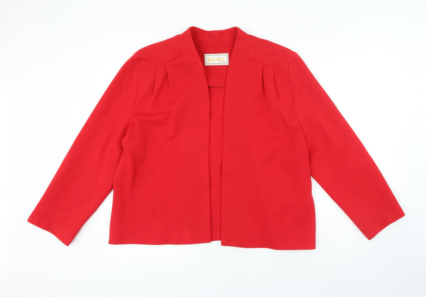 Lazarus of London Womens Red Acrylic Jacket Blazer Size 20