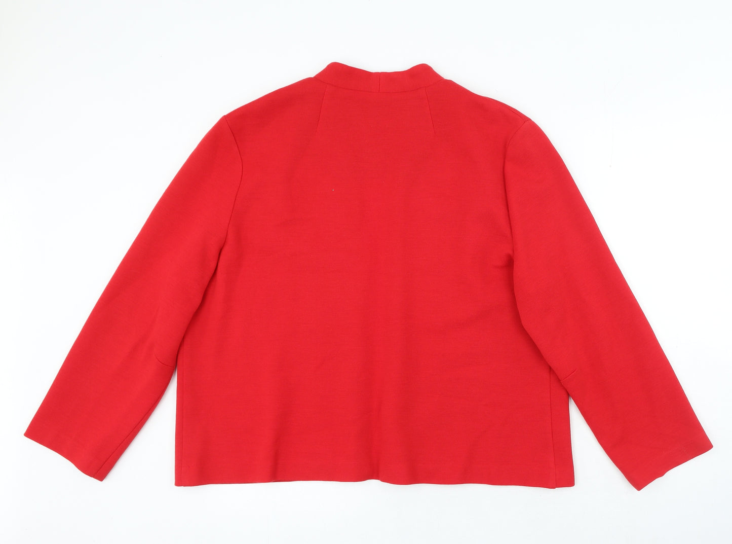 Lazarus of London Womens Red Acrylic Jacket Blazer Size 20