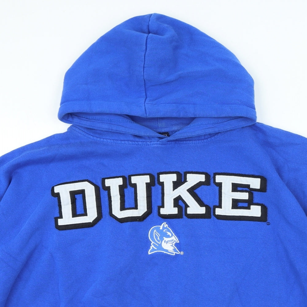 AS Sports Mens Blue Polyester Pullover Hoodie Size XL - Duke