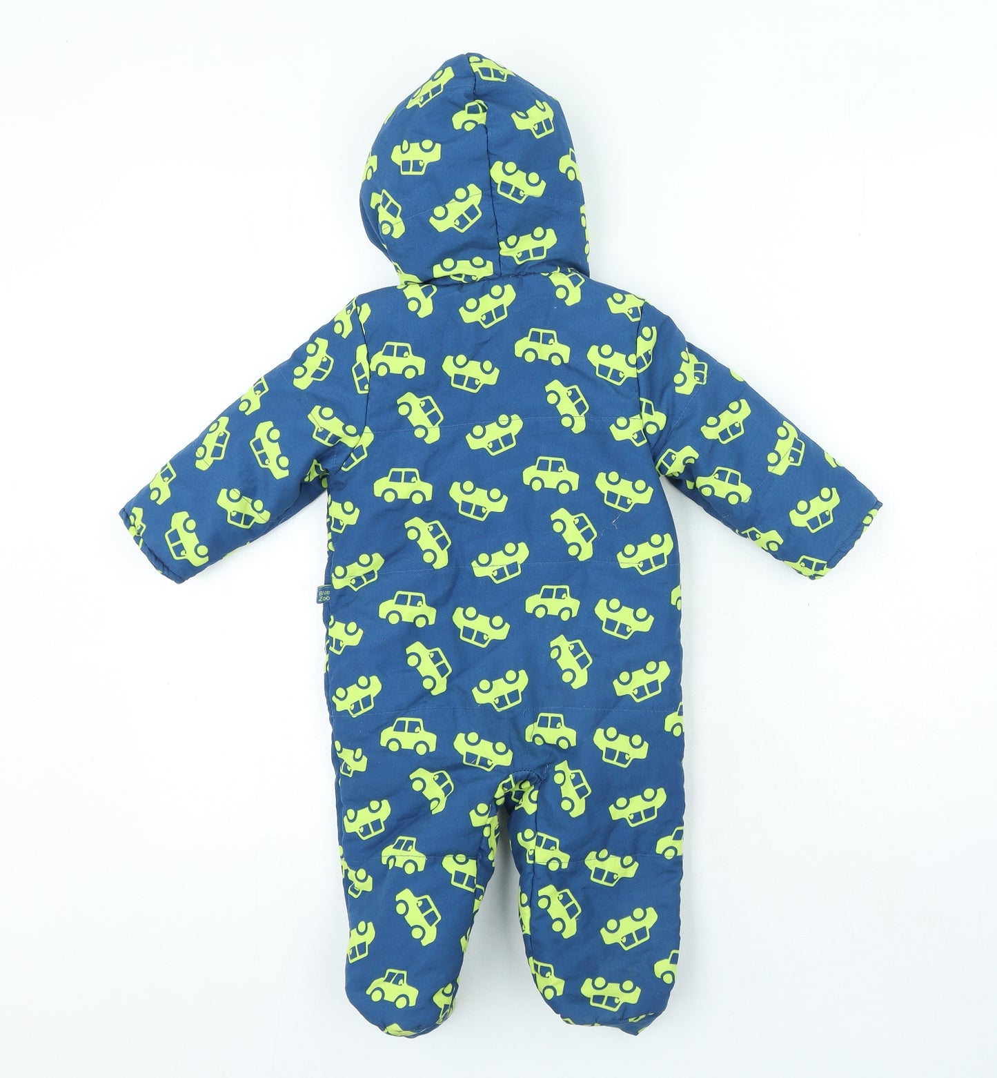 Blue Zoo Baby Blue Geometric Basic Coat Snowsuit Size 6-9 Months Button