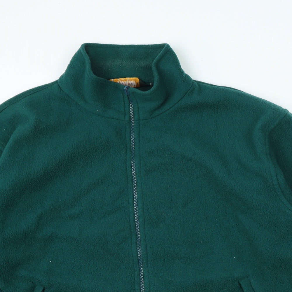 Regatta Mens Green High Neck Polyacrylate Fibre Full Zip Jumper Size L