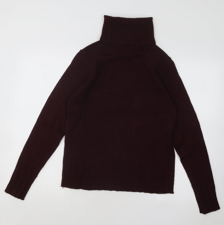 Sfera Womens Purple Roll Neck Acrylic Pullover Jumper Size M
