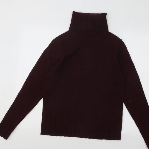 Sfera Womens Purple Roll Neck Acrylic Pullover Jumper Size M