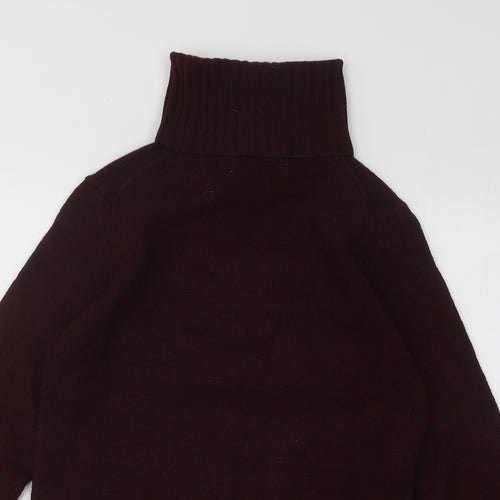 Sfera Womens Purple Roll Neck Acrylic Pullover Jumper Size M