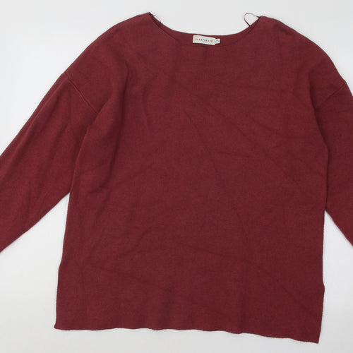 Paraphrase Womens Pink Boat Neck Viscose Pullover Jumper Size 16