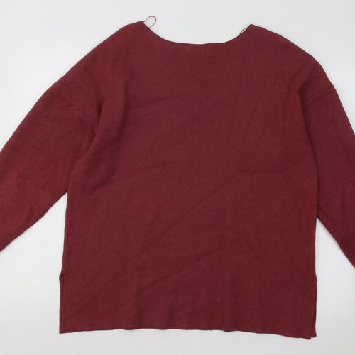 Paraphrase Womens Pink Boat Neck Viscose Pullover Jumper Size 16