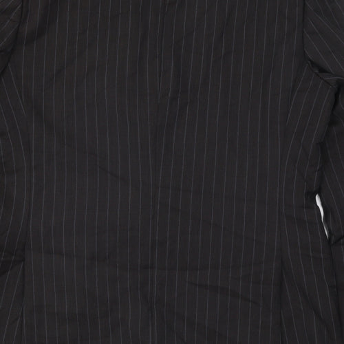 Studio Mens Brown Striped Polyester Jacket Suit Jacket Size 40