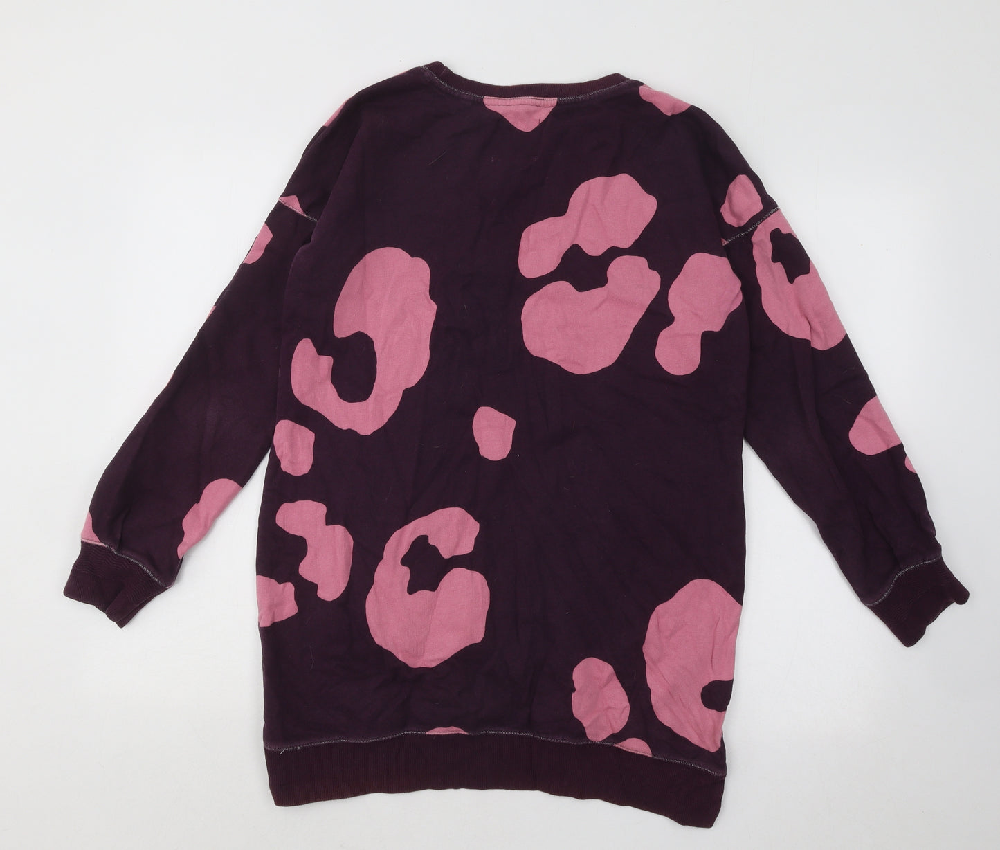 NEXT Womens Purple Geometric Cotton Pullover Sweatshirt Size S Pullover