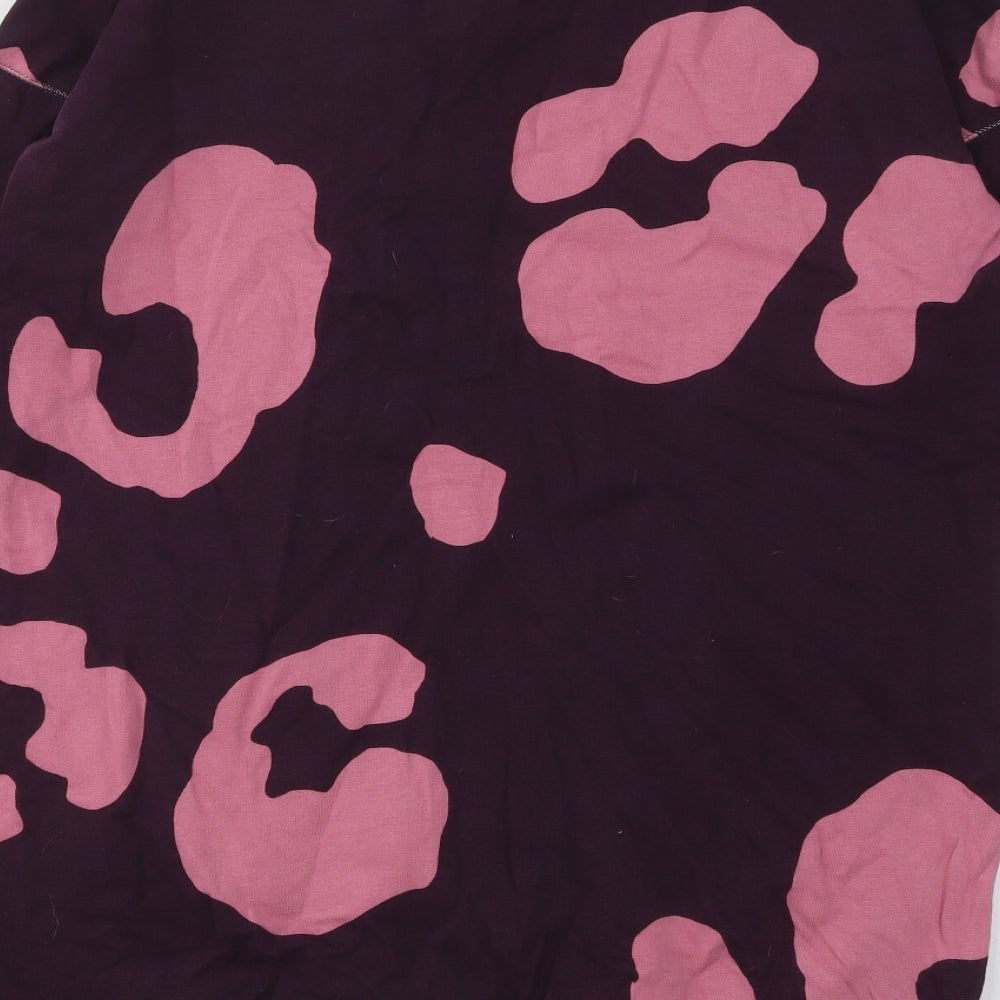 NEXT Womens Purple Geometric Cotton Pullover Sweatshirt Size S Pullover