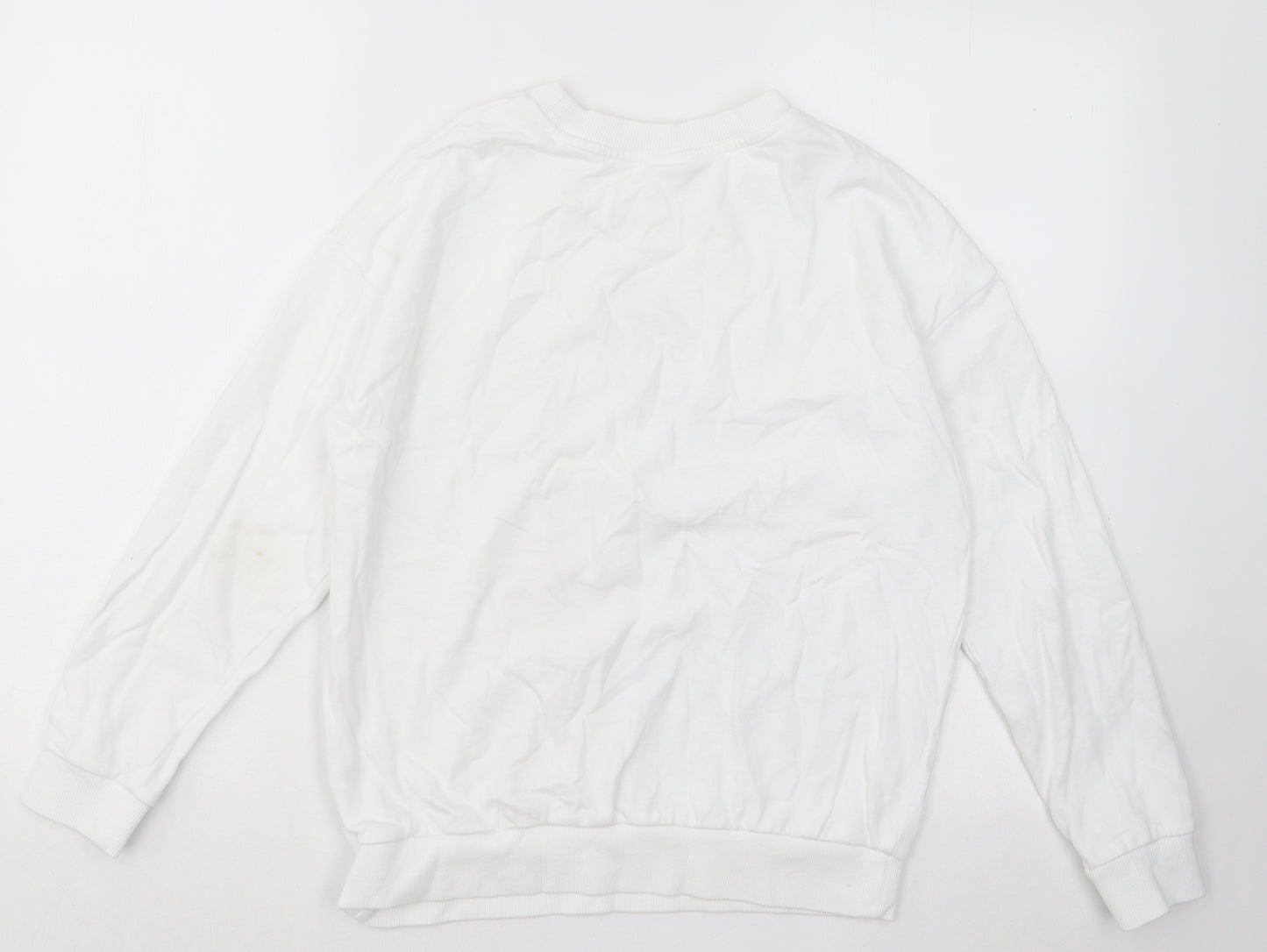 George Womens White Cotton Pullover Sweatshirt Size 8 Pullover - Mickey Mouse