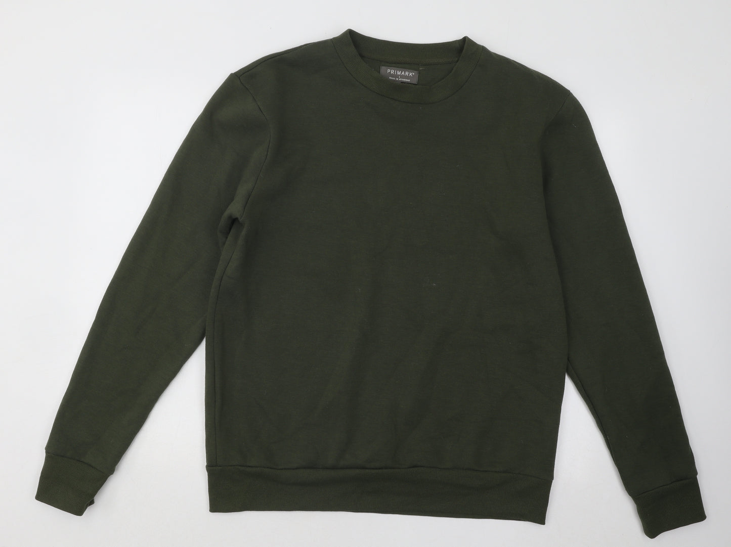 Primark Mens Green Cotton Pullover Sweatshirt Size L