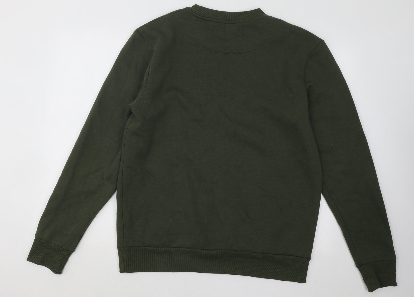 Primark Mens Green Cotton Pullover Sweatshirt Size L