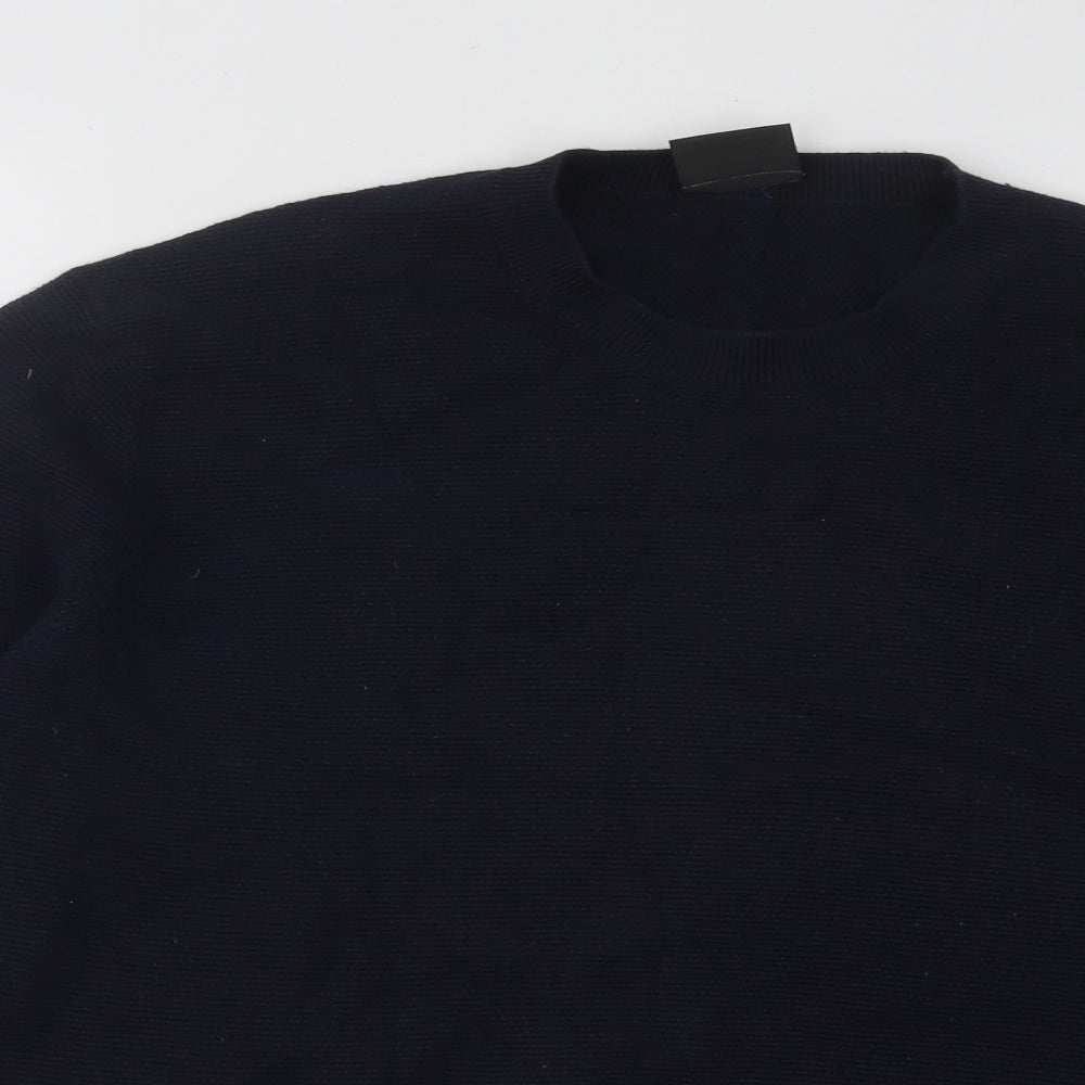 Paul Smith Mens Blue Round Neck Cotton Pullover Jumper Size L