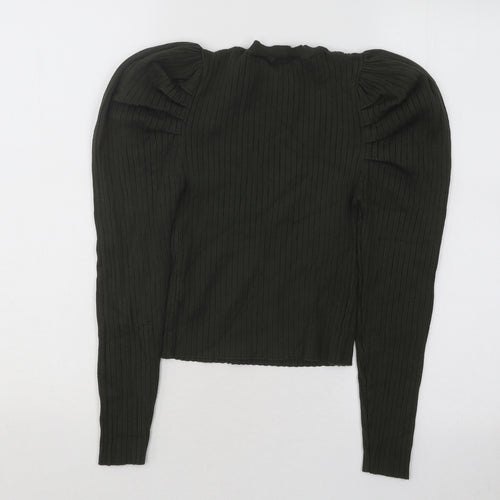 Sweewe Womens Grey Round Neck Viscose Pullover Jumper Size S