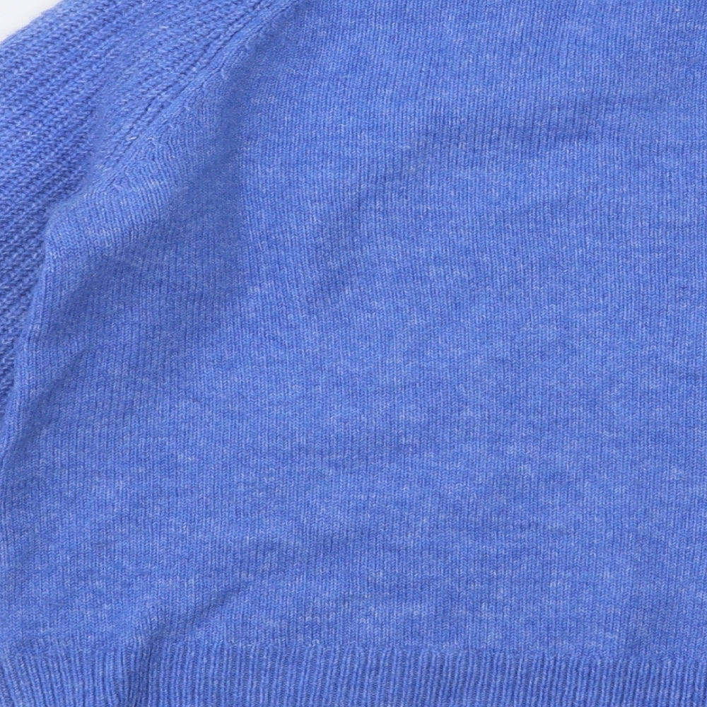Marks and Spencer Womens Blue Round Neck Acrylic Pullover Jumper Size XS
