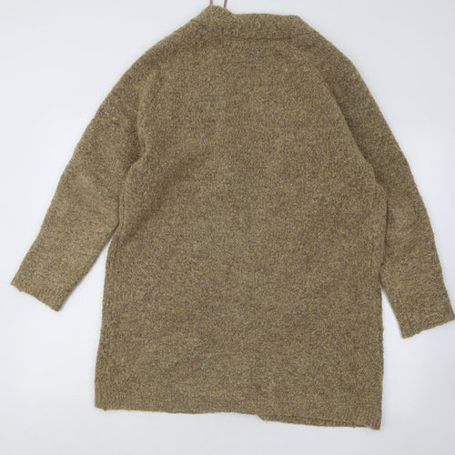 New Look Womens Yellow V-Neck Polyester Cardigan Jumper Size S
