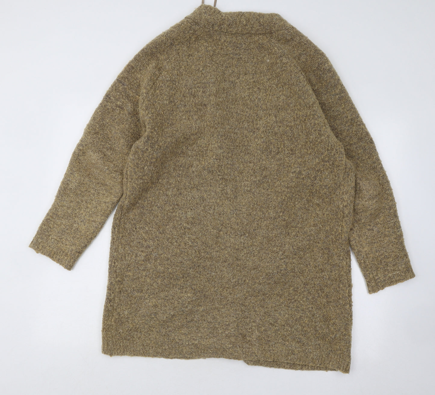 New Look Womens Yellow V-Neck Polyester Cardigan Jumper Size S
