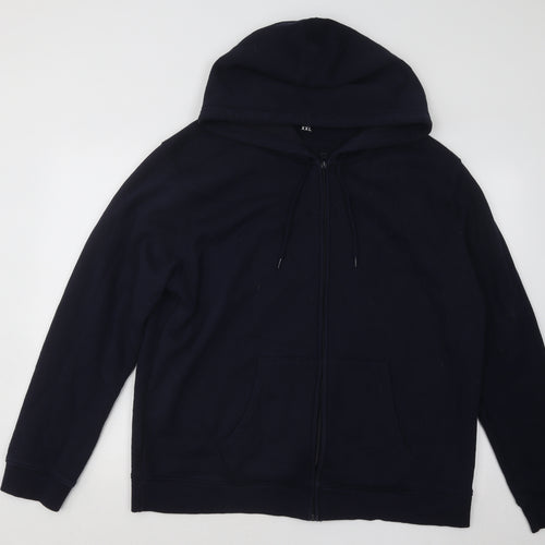 ACW85 Mens Blue Cotton Full Zip Sweatshirt Size 2XL