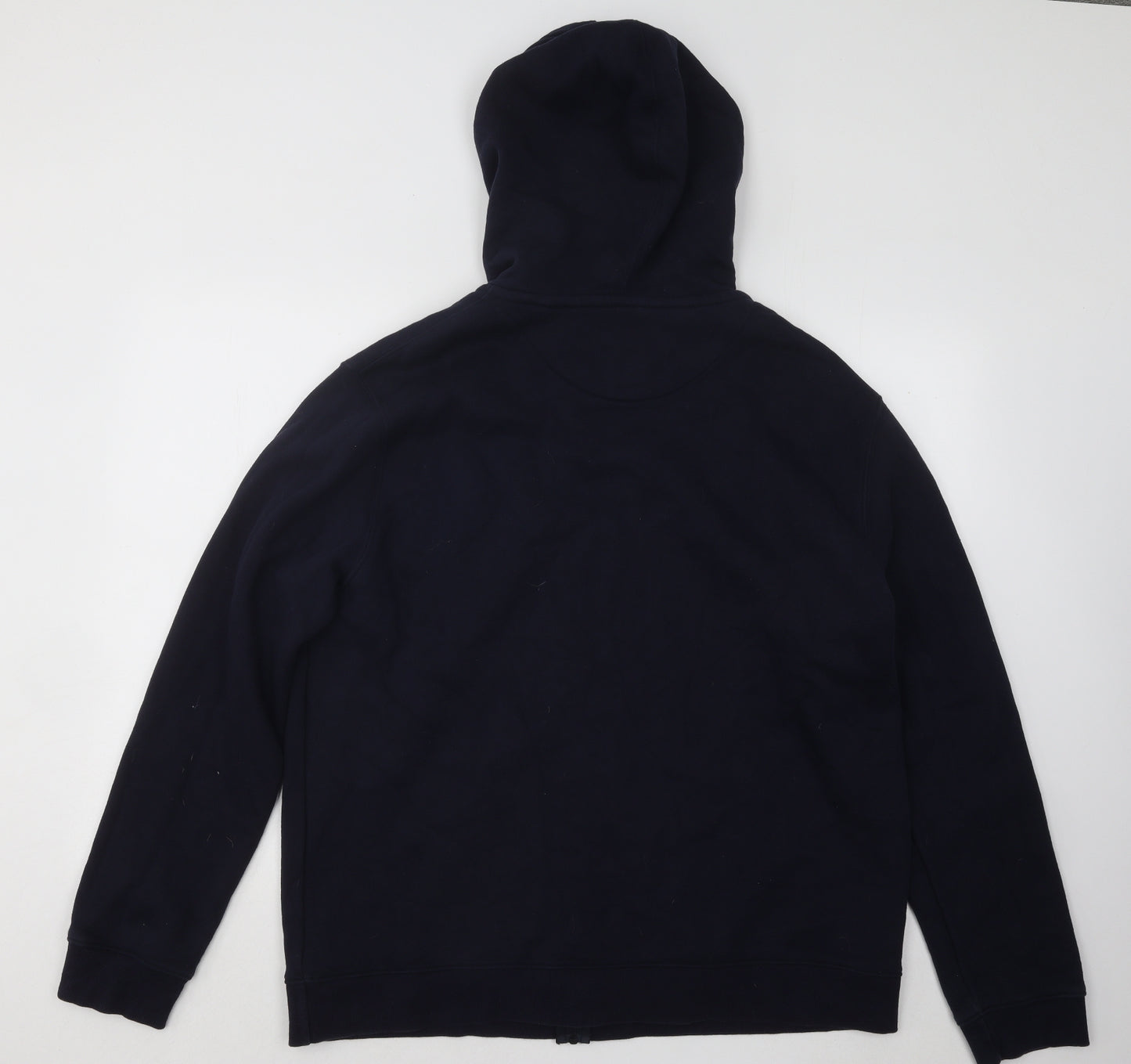 ACW85 Mens Blue Cotton Full Zip Sweatshirt Size 2XL