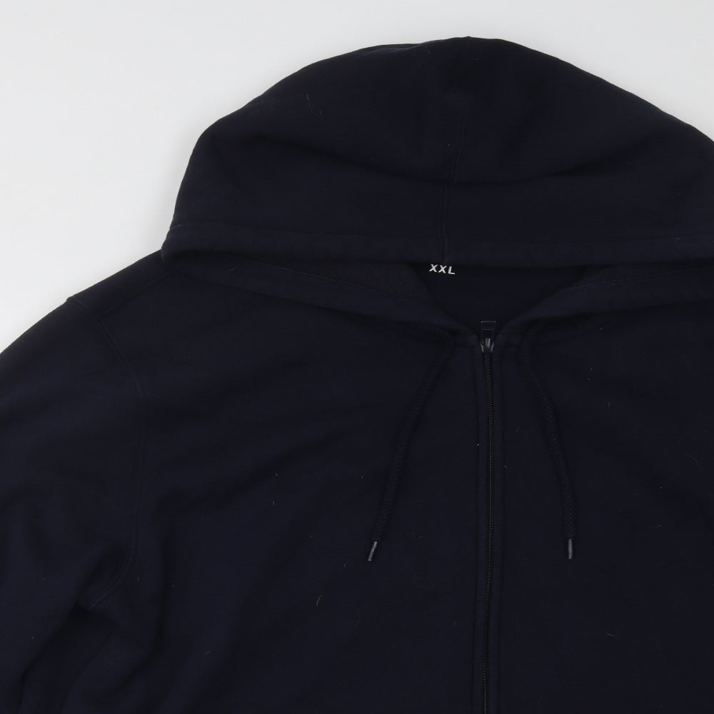 ACW85 Mens Blue Cotton Full Zip Sweatshirt Size 2XL