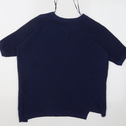 TU Womens Blue Round Neck Viscose Pullover Jumper Size 12