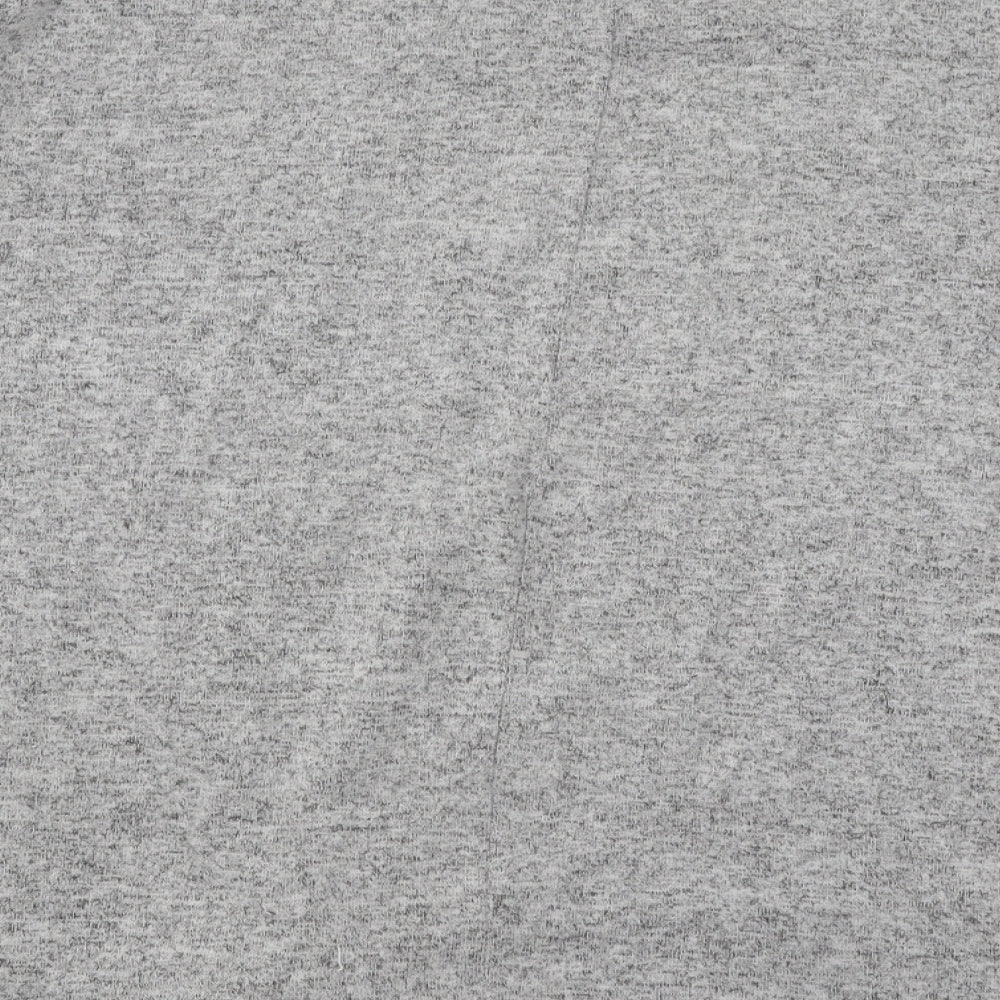 Papaya Womens Grey V-Neck Viscose Pullover Jumper Size 16