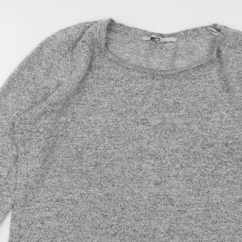 NEXT Womens Grey Round Neck Viscose Pullover Jumper Size 10