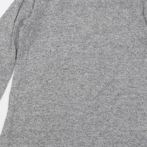 NEXT Womens Grey Round Neck Viscose Pullover Jumper Size 10