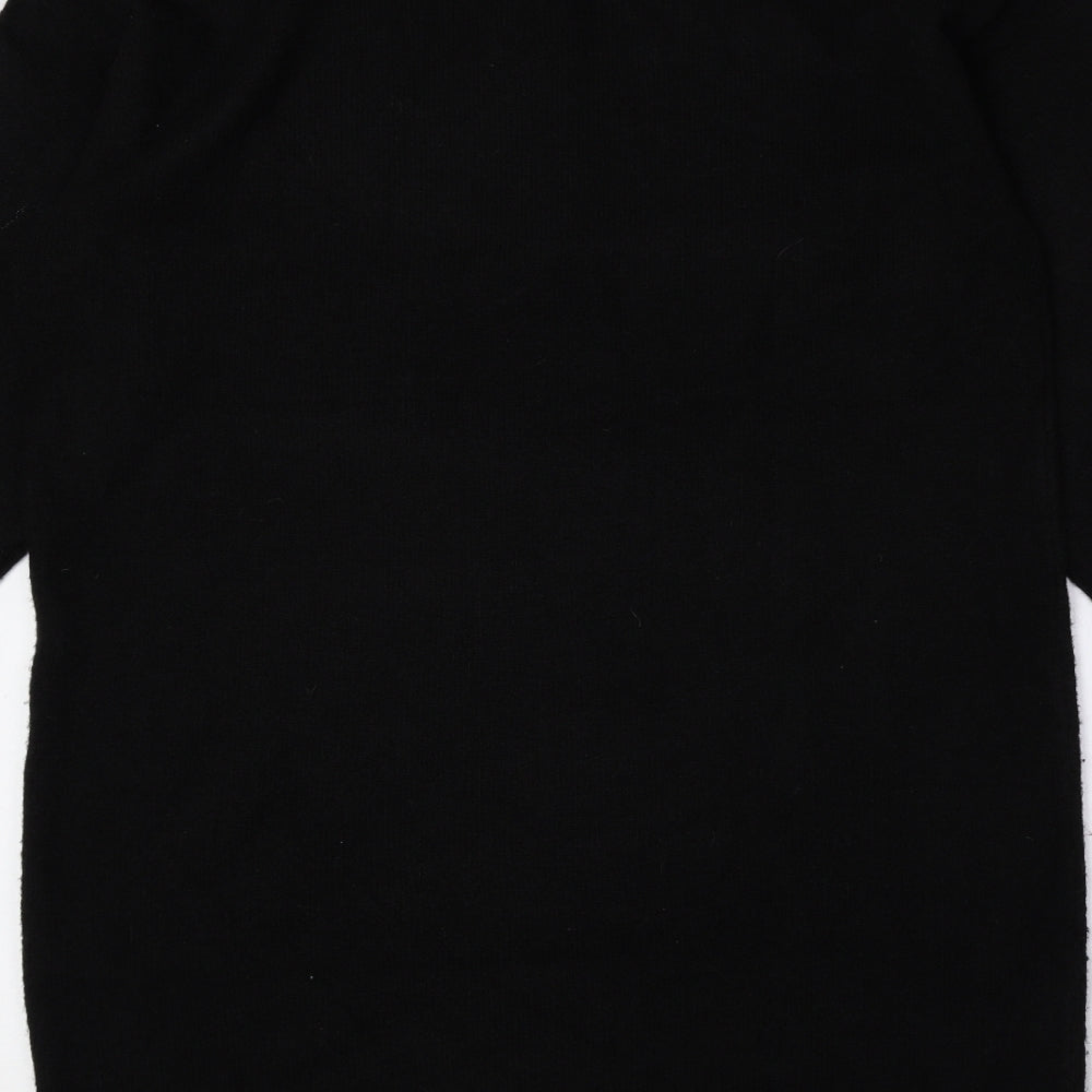George Womens Black Polyester Jumper Dress Size 12 High Neck Zip