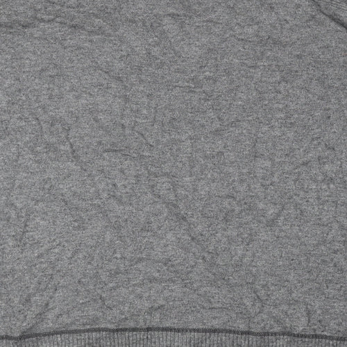 River Island Womens Grey V-Neck Viscose Pullover Jumper Size 8 - Elbow pads