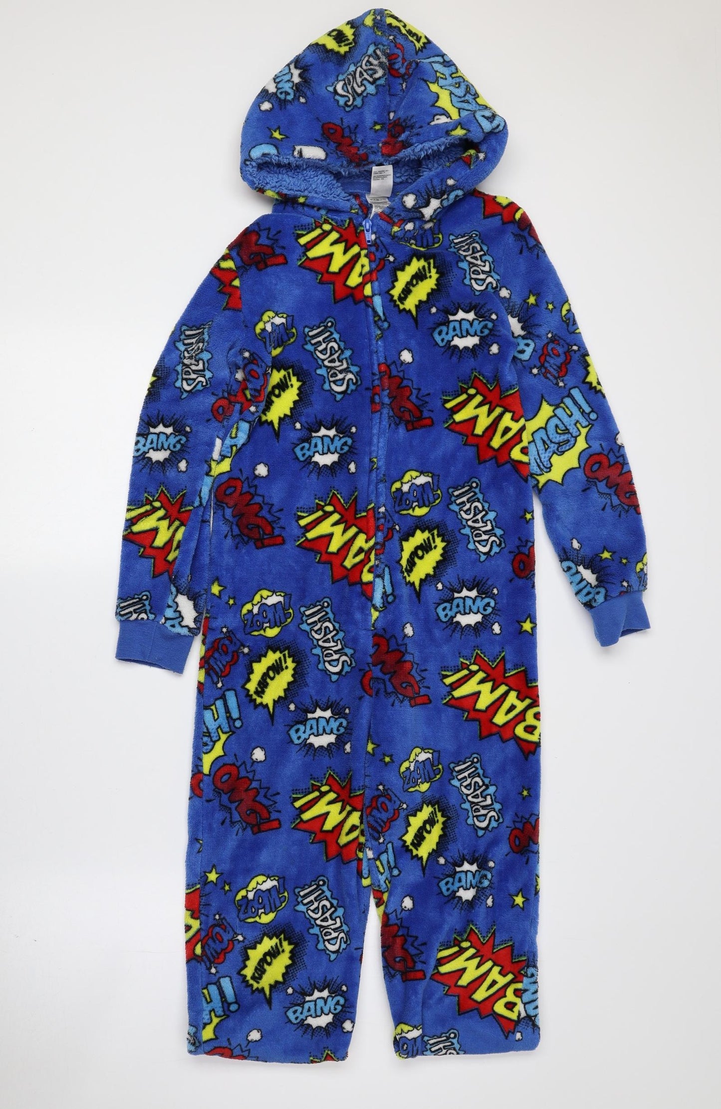 Peacocks Boys Multicoloured Geometric 100% Polyester One Piece Size 10-11 Years Zip - Comic Slogans