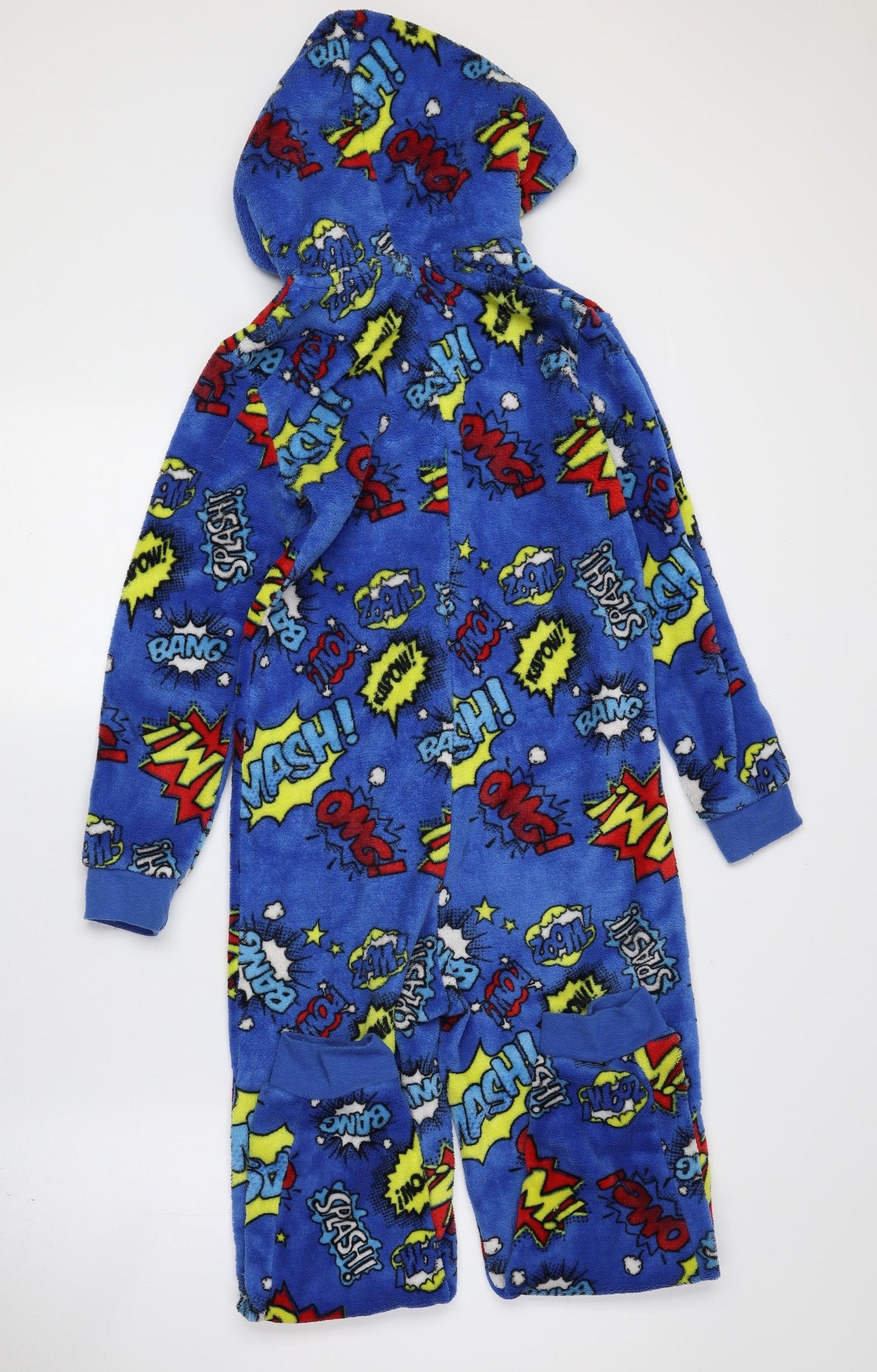 Peacocks Boys Multicoloured Geometric 100% Polyester One Piece Size 10-11 Years Zip - Comic Slogans