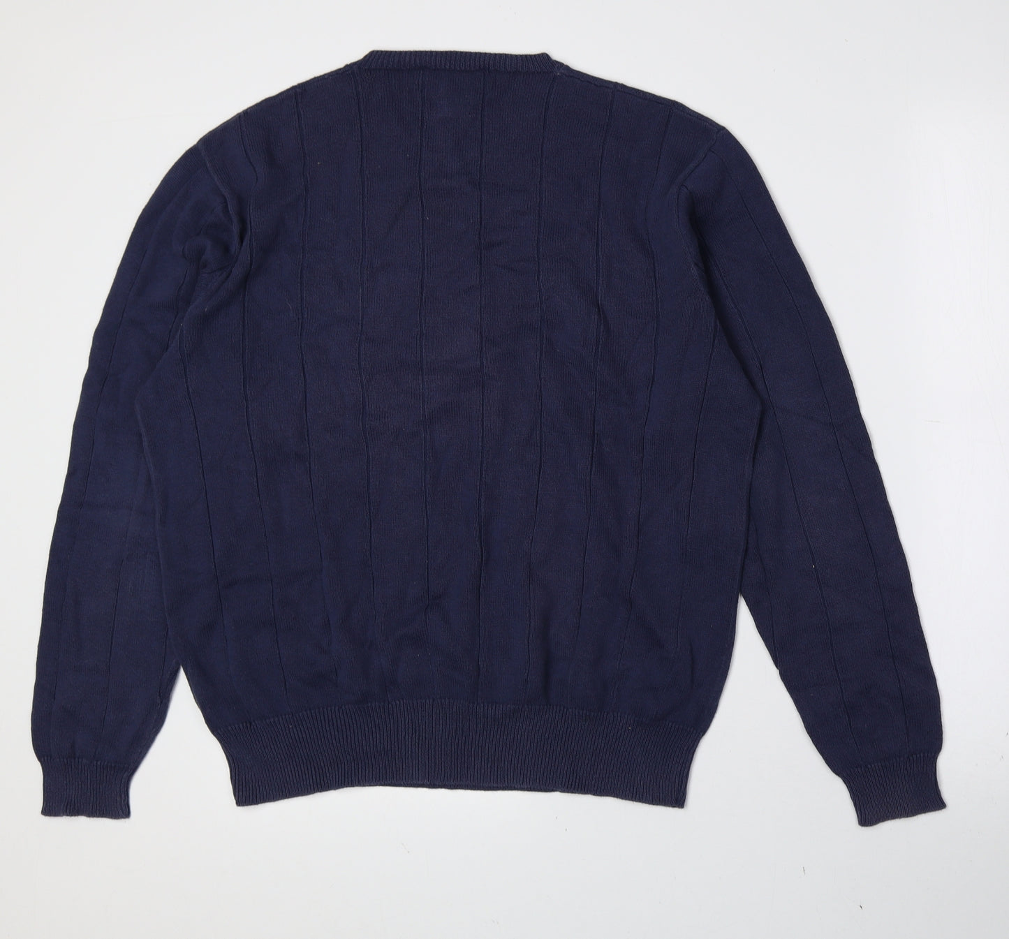 Polo by Ralph Lauren Mens Blue Round Neck Cotton Pullover Jumper Size S