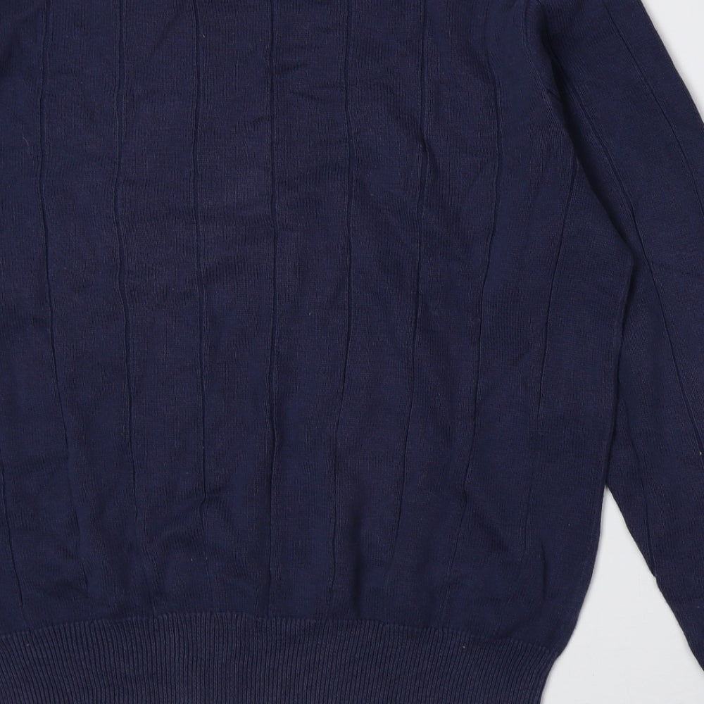 Polo by Ralph Lauren Mens Blue Round Neck Cotton Pullover Jumper Size S