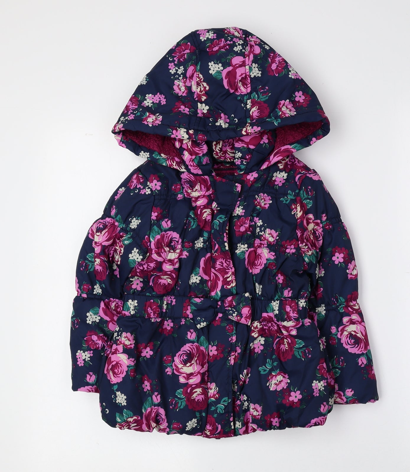 TU Girls Multicoloured Floral Rain Coat Coat Size 2-3 Years Zip