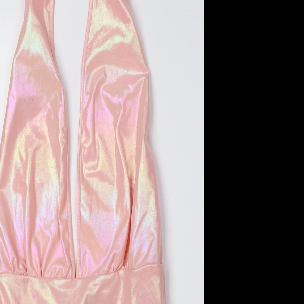 Fashion Nova Womens Pink Nylon One Piece Size S