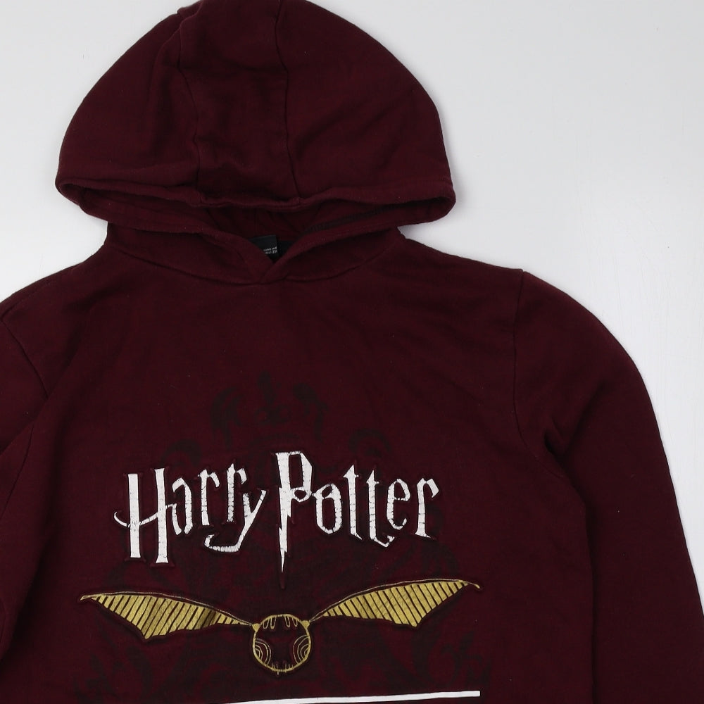 Harry Potter Girls Multicoloured Geometric Cotton Pullover Hoodie Size 13-14 Years Pullover - Harry Potter